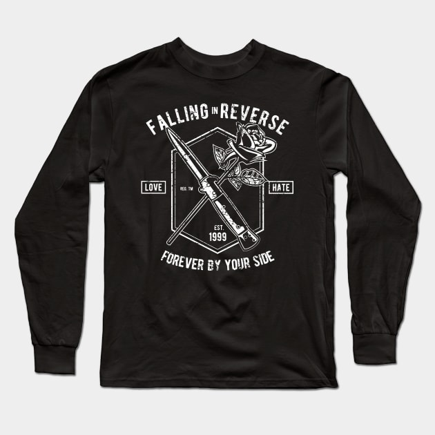 Falling in Reverse: Love and Hate Vintage Design Long Sleeve T-Shirt by Jarecrow 